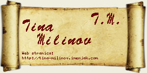 Tina Milinov vizit kartica